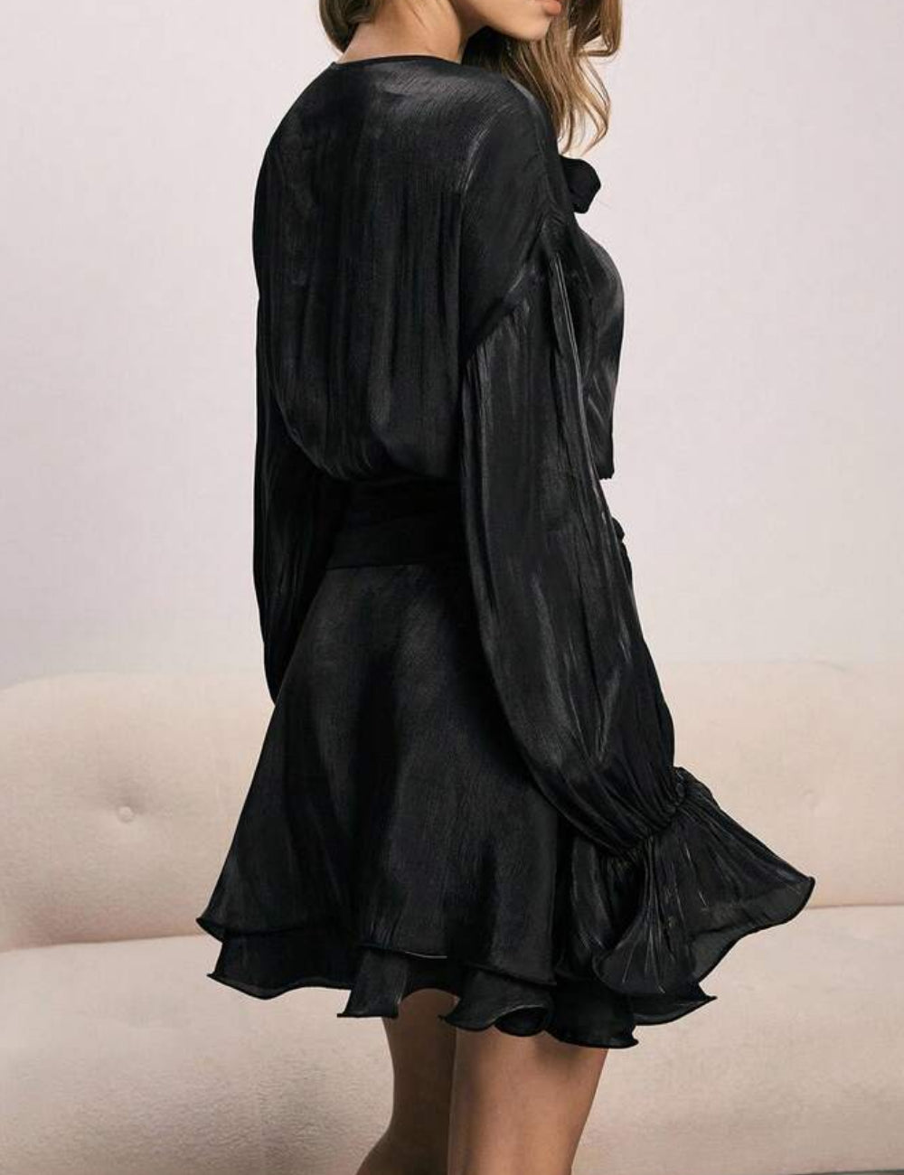 Shein mini ruha, fekete