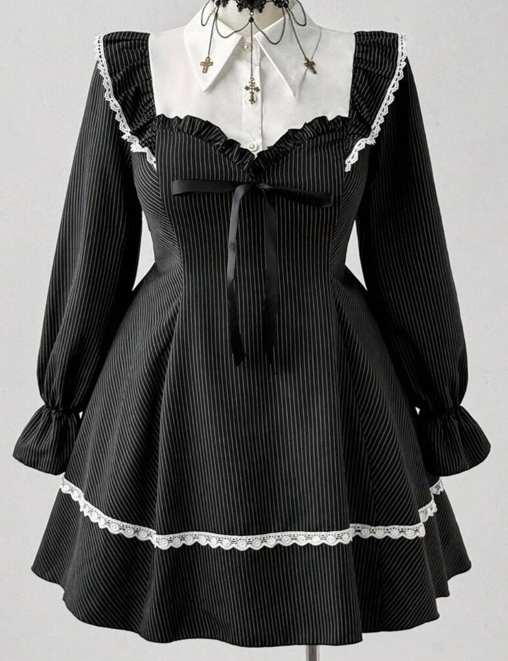 Shein Curve+ miniruha, fekete