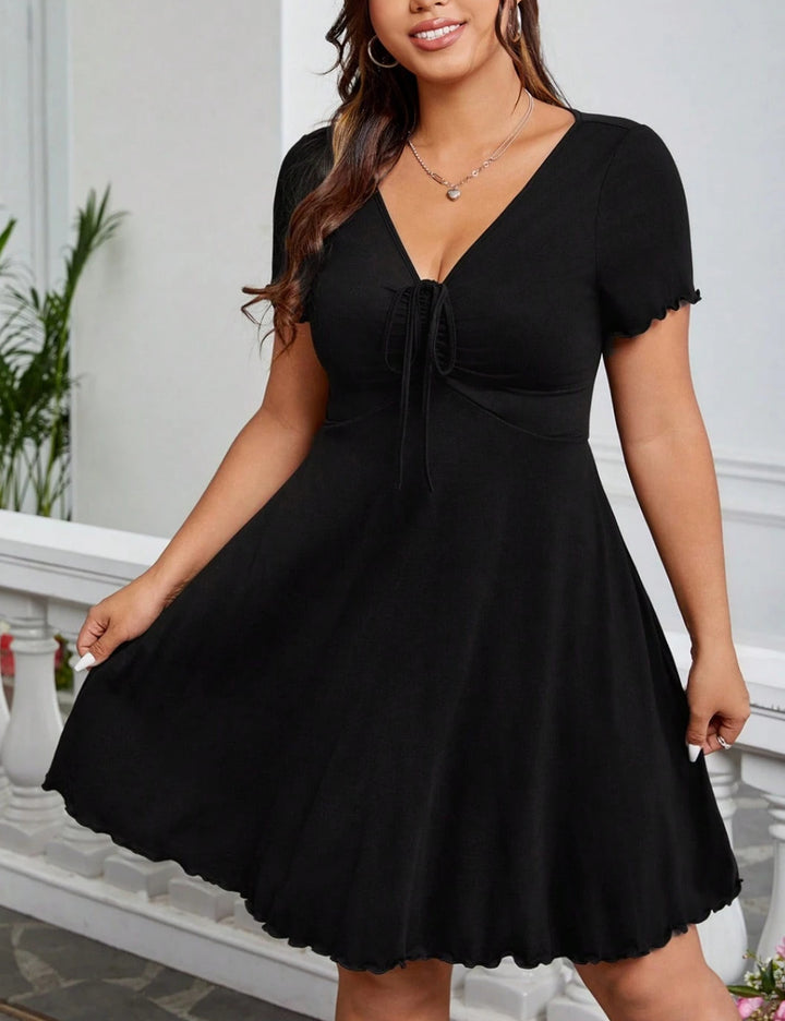 Shein Curve+ miniruha, fekete