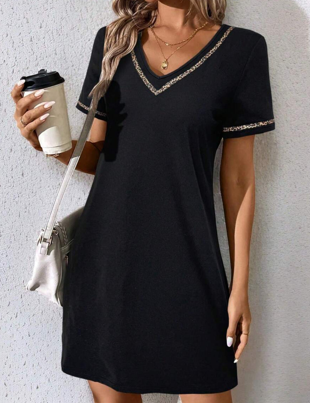 Shein Curve+ miniruha, fekete