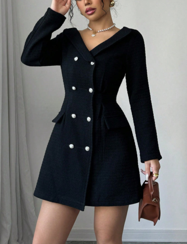 Shein mini ruha, fekete