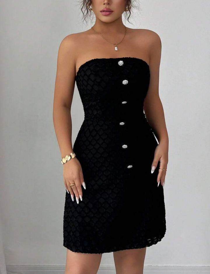 Shein mini ruha, fekete