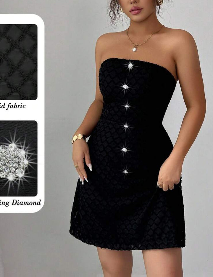 Shein mini ruha, fekete