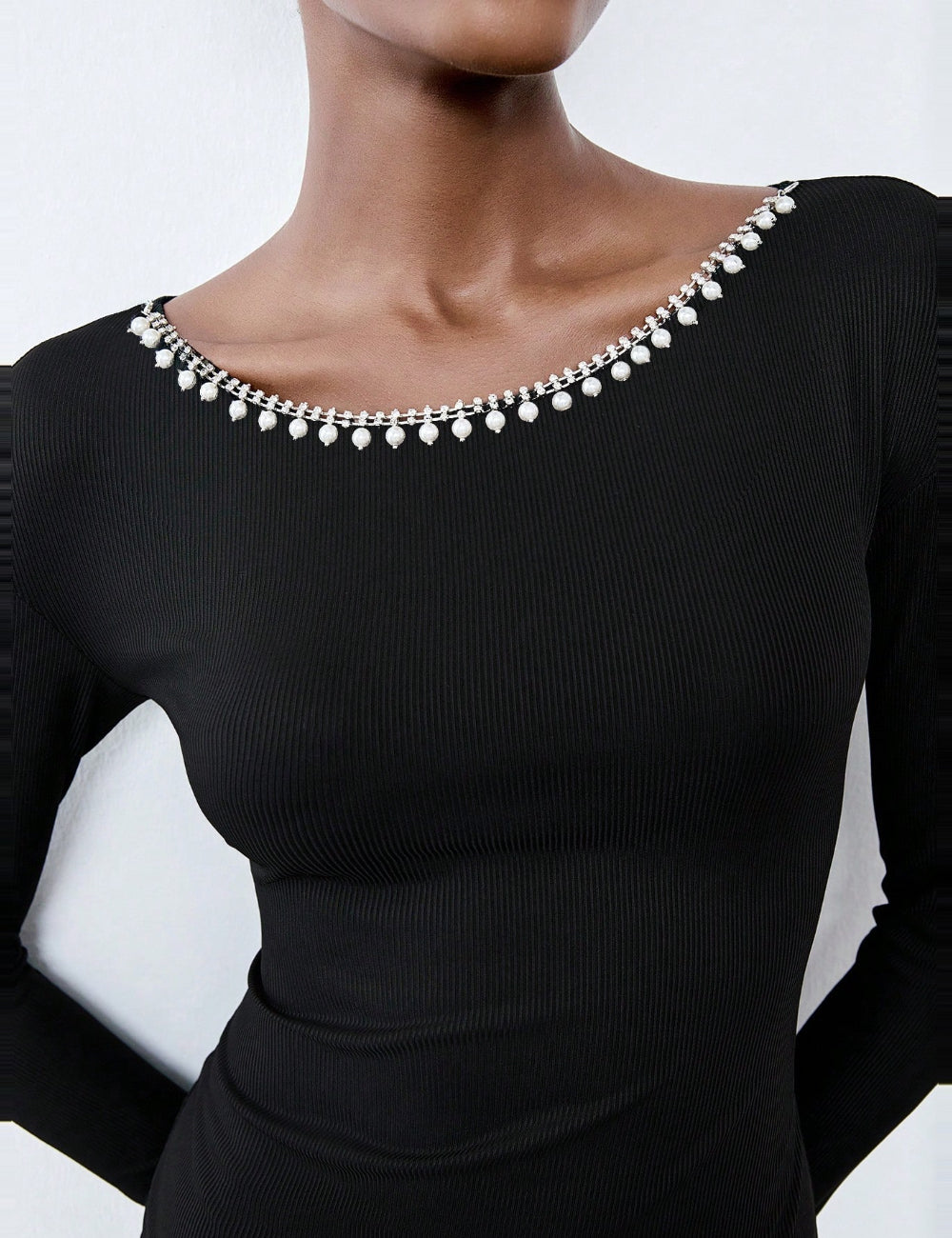 Shein mini ruha, fekete