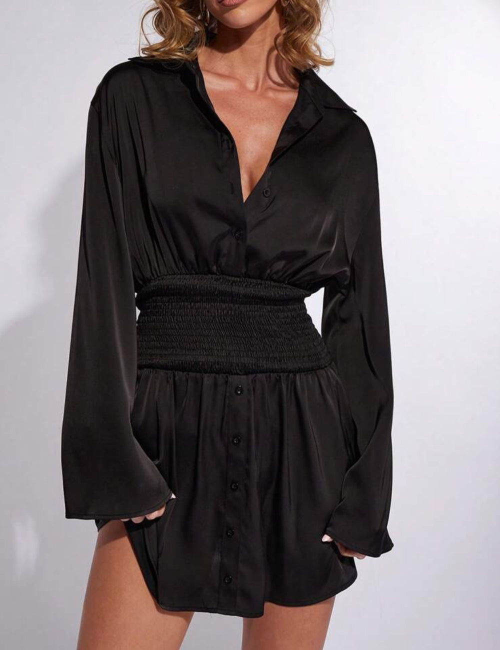 Shein mini ruha, fekete