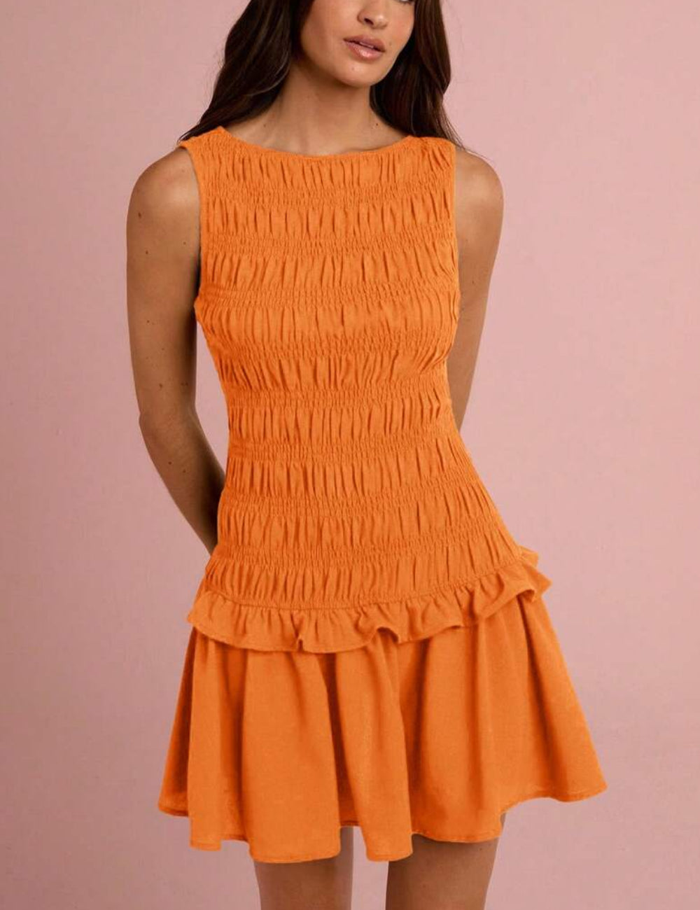 Shein mini ruha, narancssárga