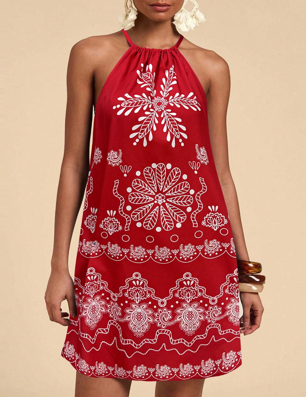 Shein mini ruha, piros