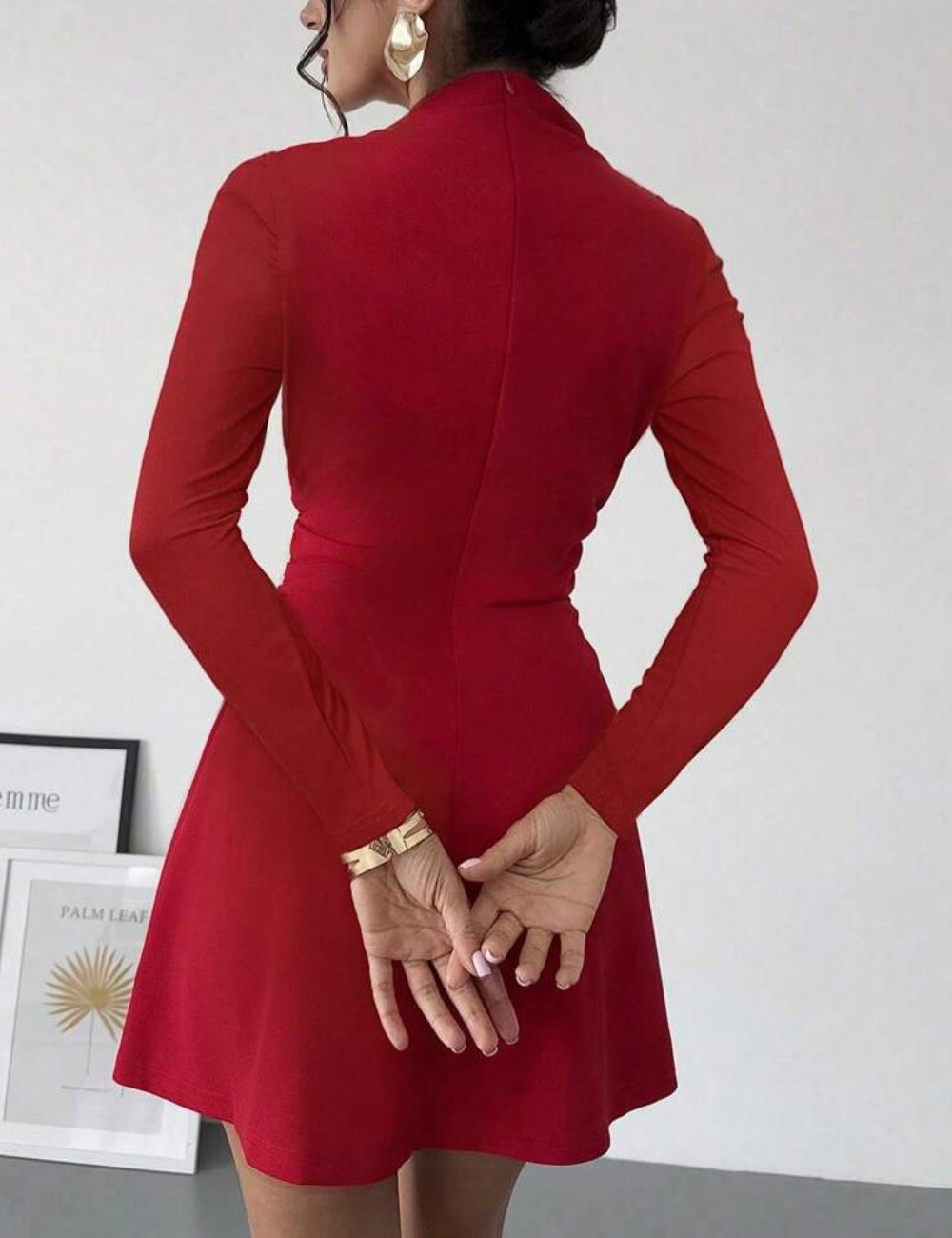 Shein mini ruha, piros