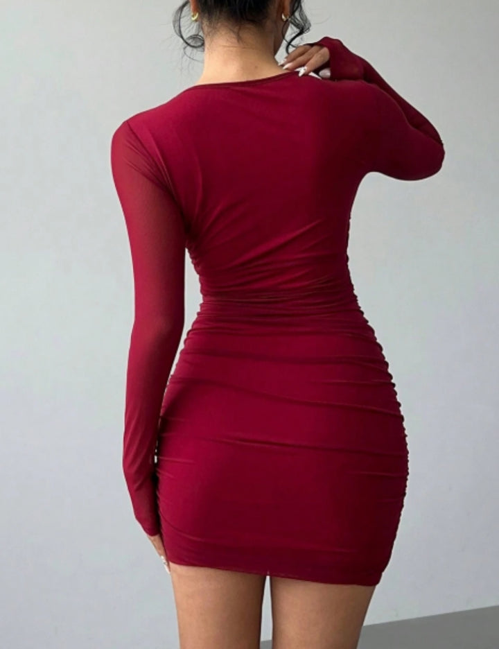 Shein mini ruha, piros