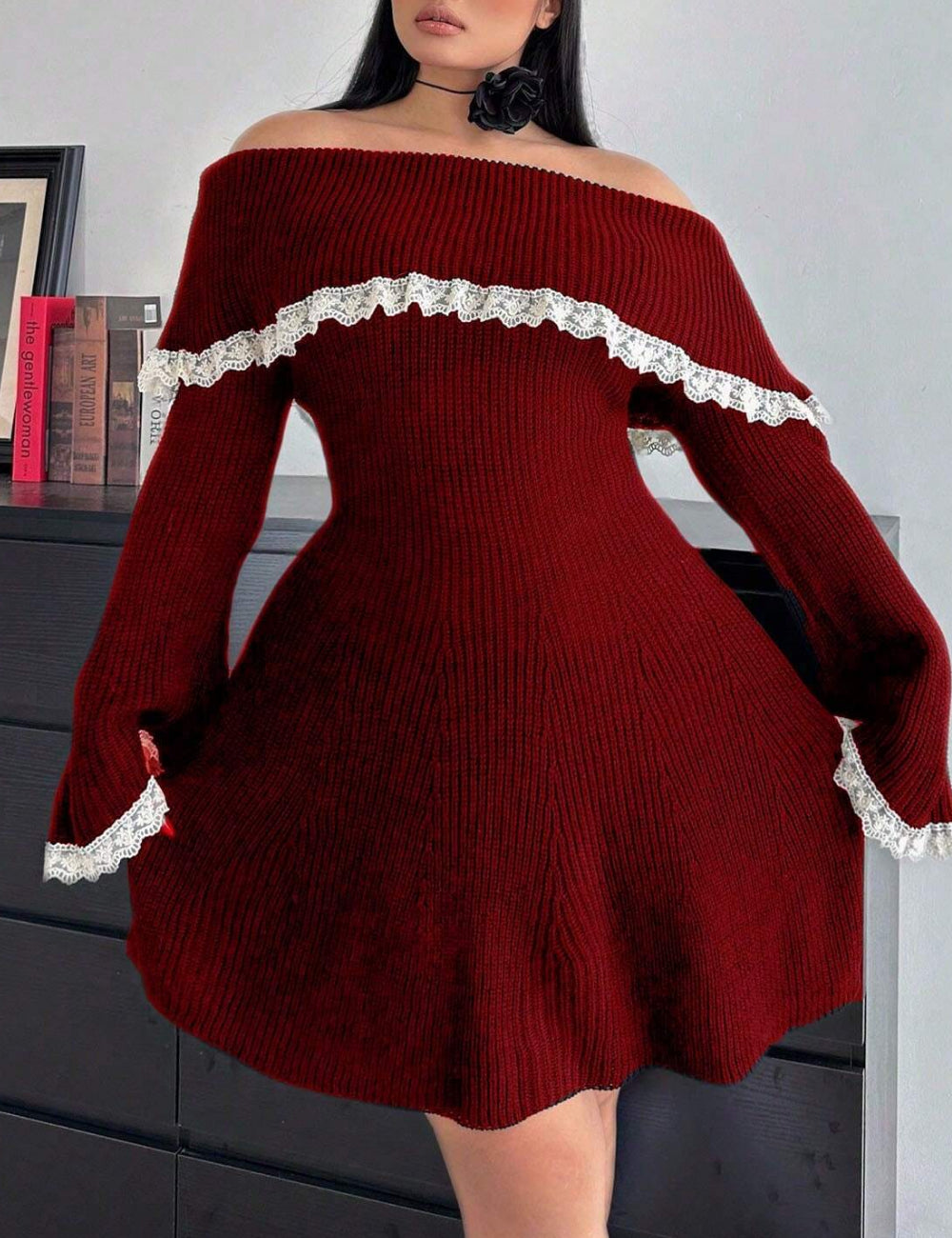 Rochie mini Shein Curve+, roșu
