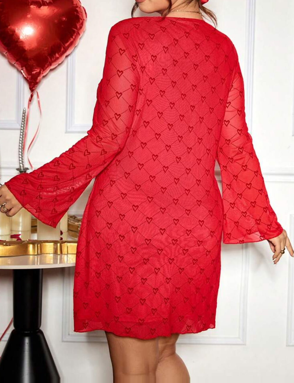 Shein Curve+ miniruha, piros