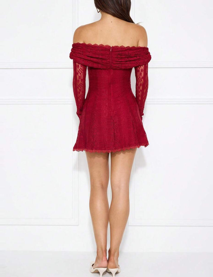 Shein mini ruha, piros