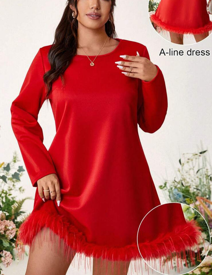 Shein Curve+ miniruha, piros
