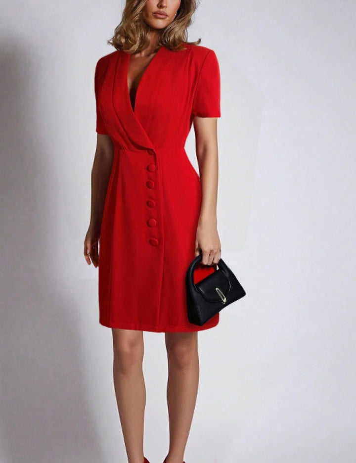Shein mini ruha, piros