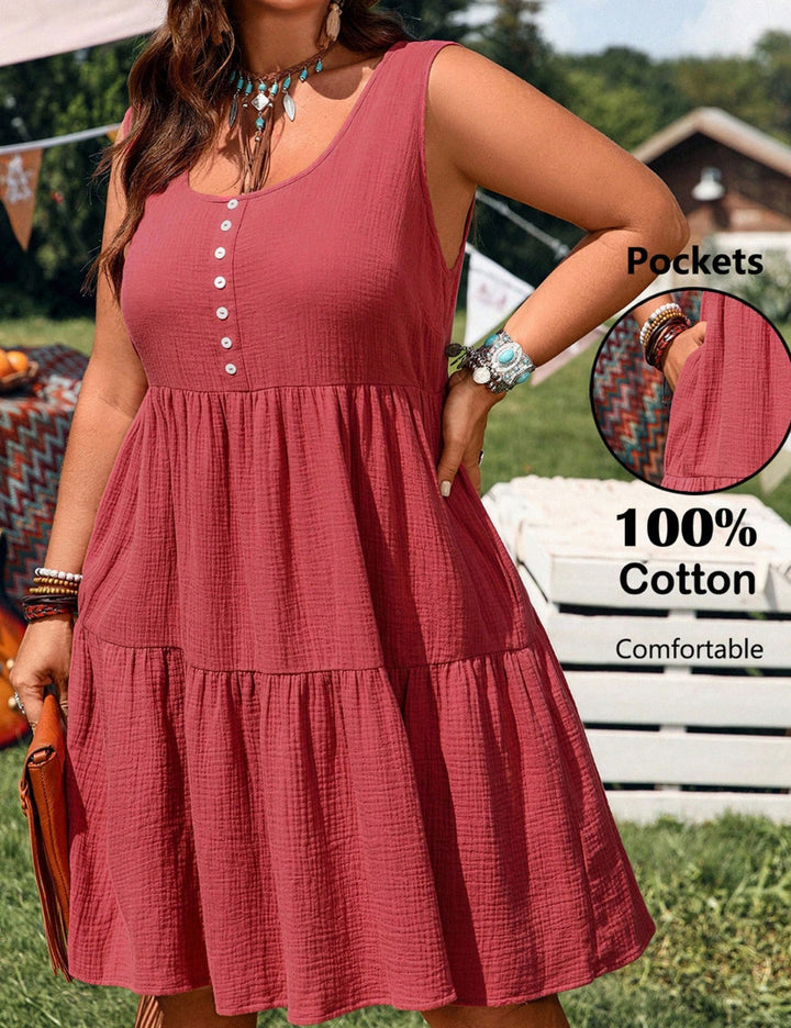 Shein Curve+ miniruha, piros