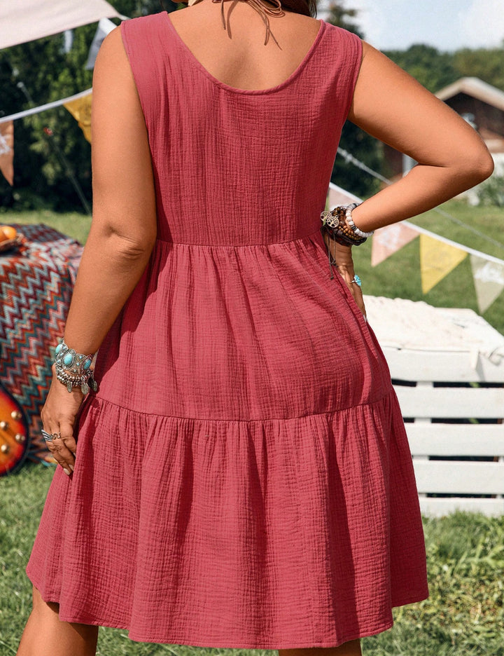 Shein Curve+ miniruha, piros