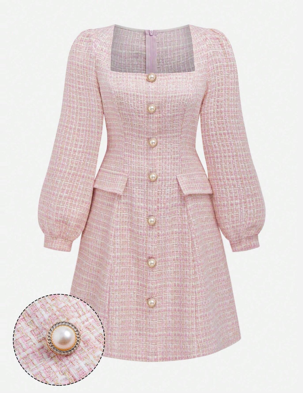 Shein Curve+ miniruha, rózsaszín