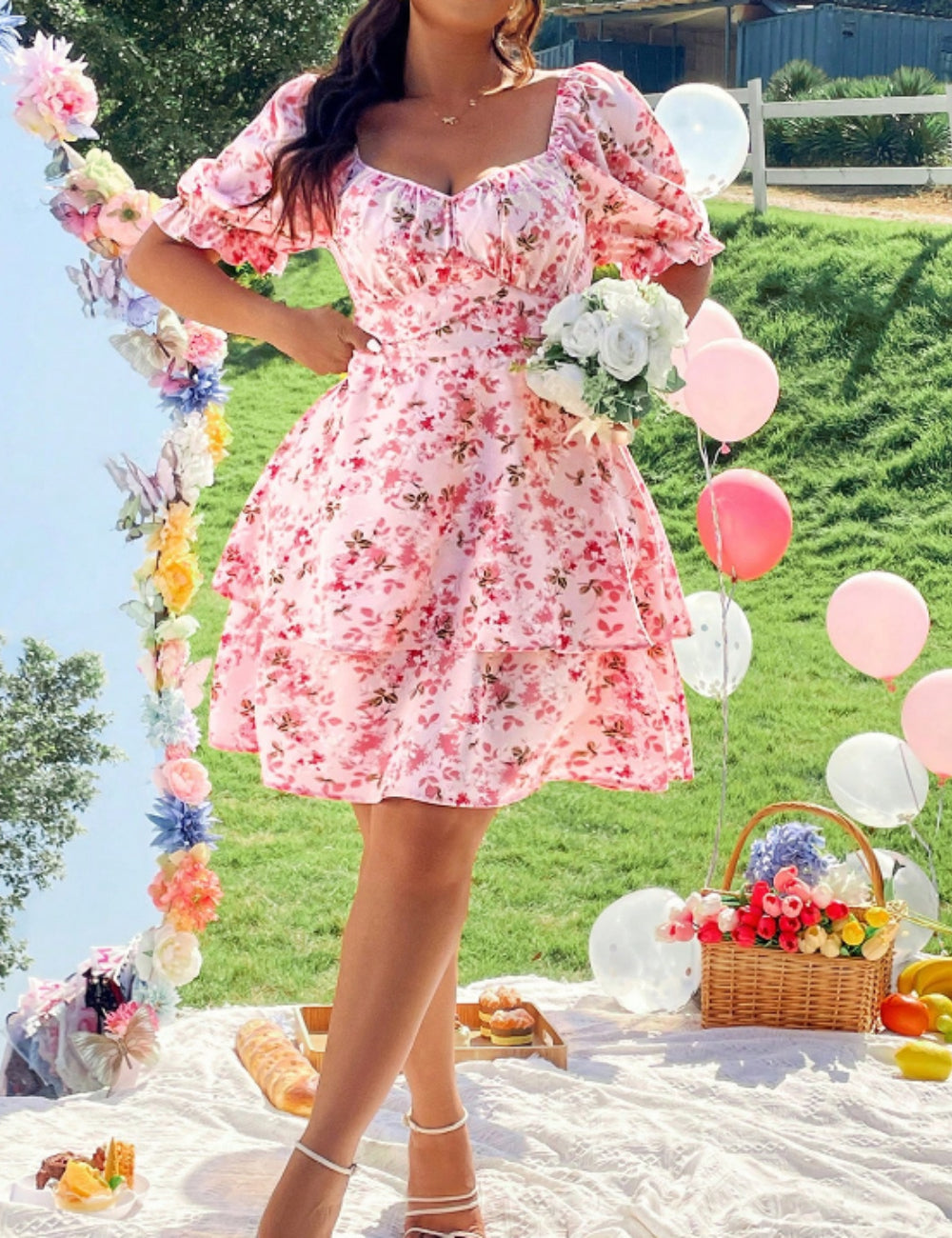 Rochie mini Shein Curve+, roz
