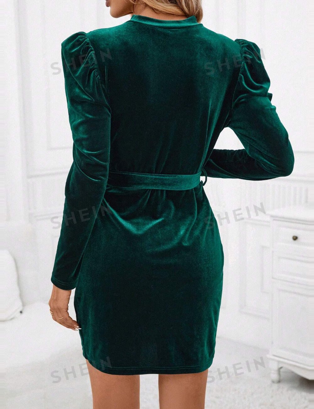 Shein mini ruha, zöld