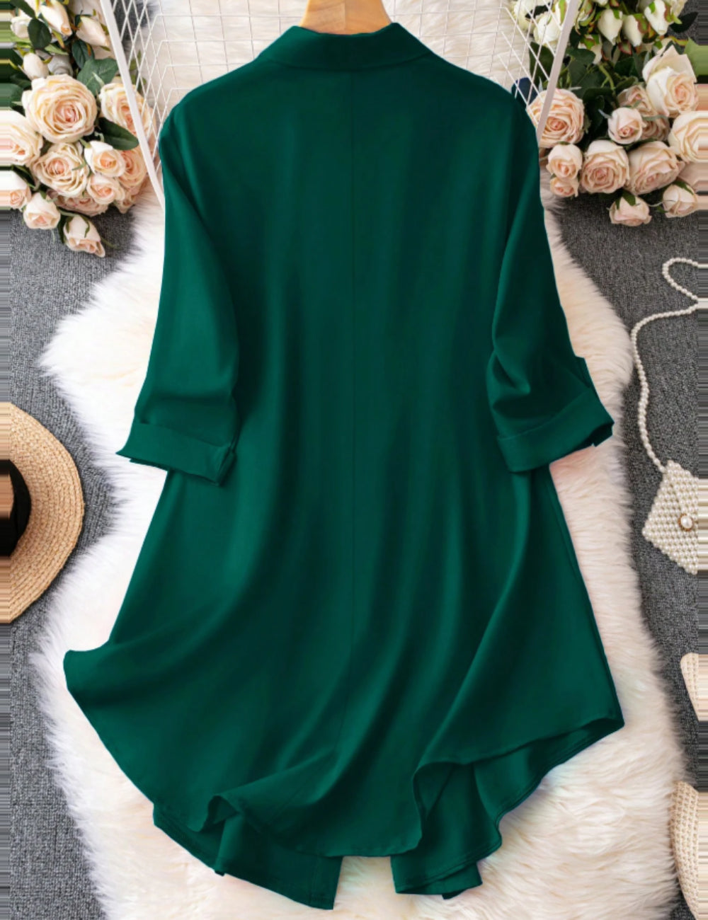 Shein Curve+ miniruha, zöld