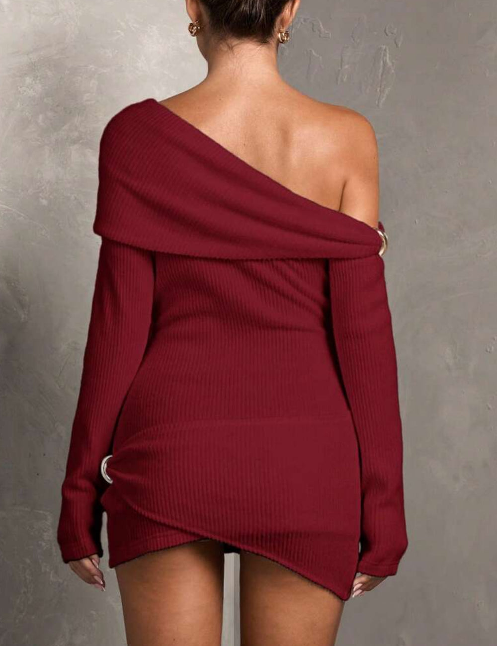 SHEIN mini ruha, bordó