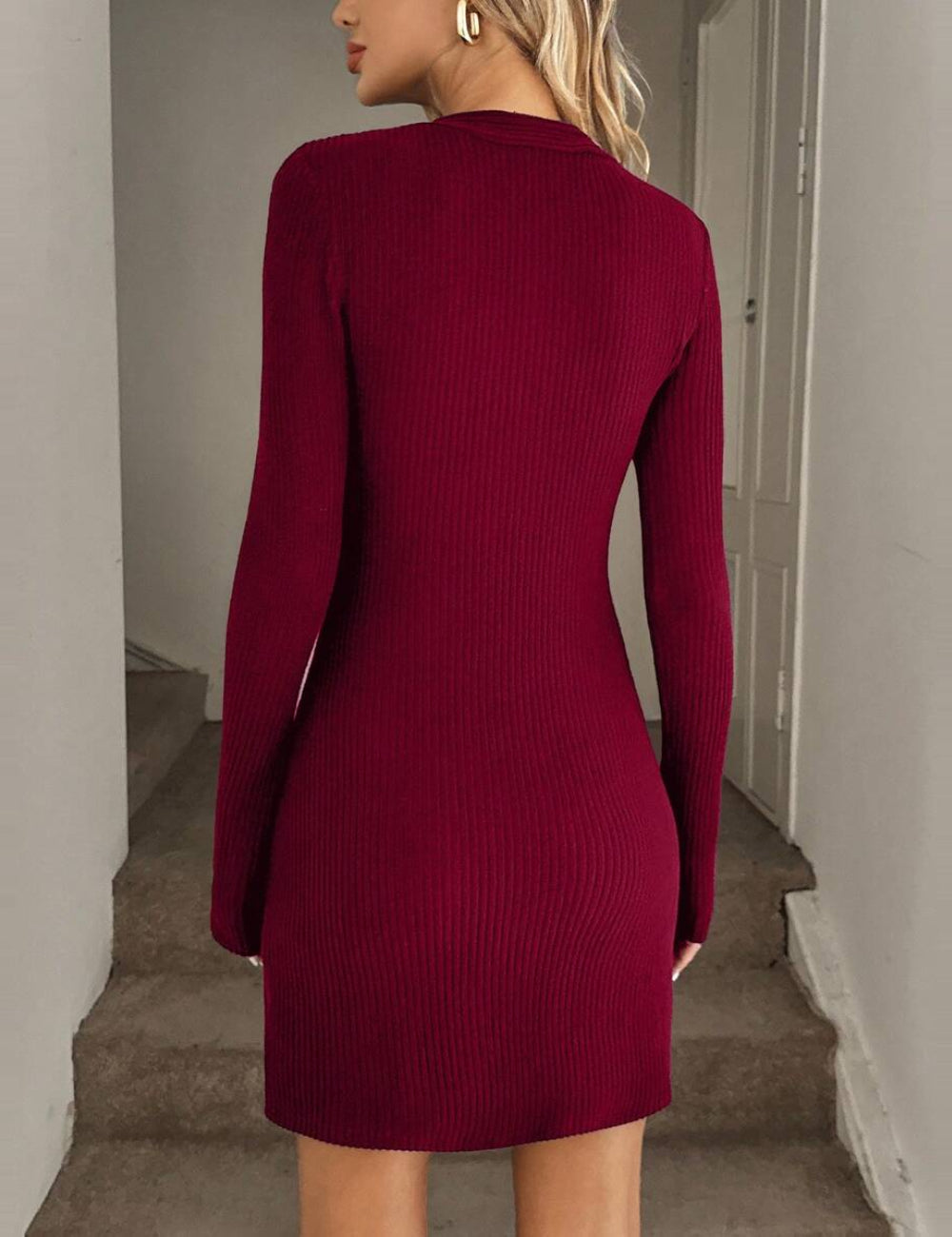 SHEIN mini ruha, bordó