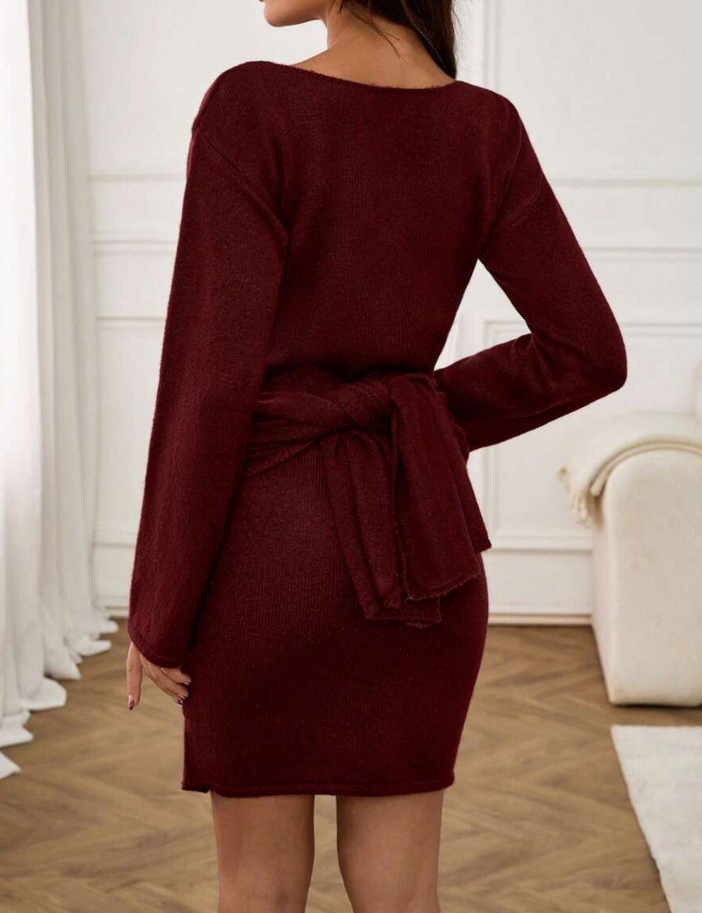 Shein bordó miniruha
