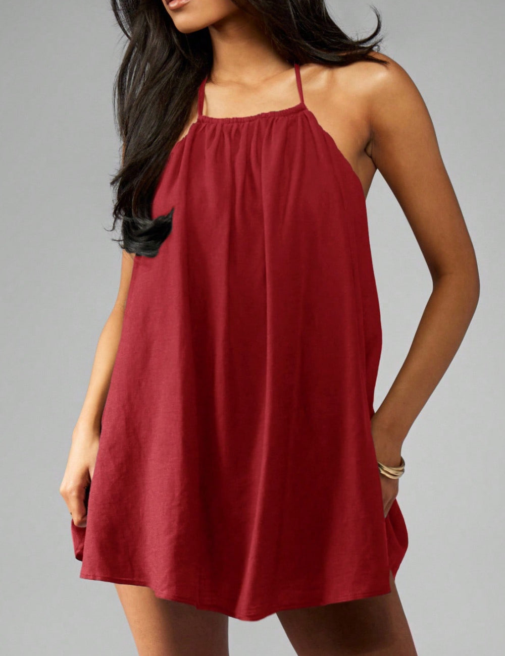 Shein burgundi miniruha