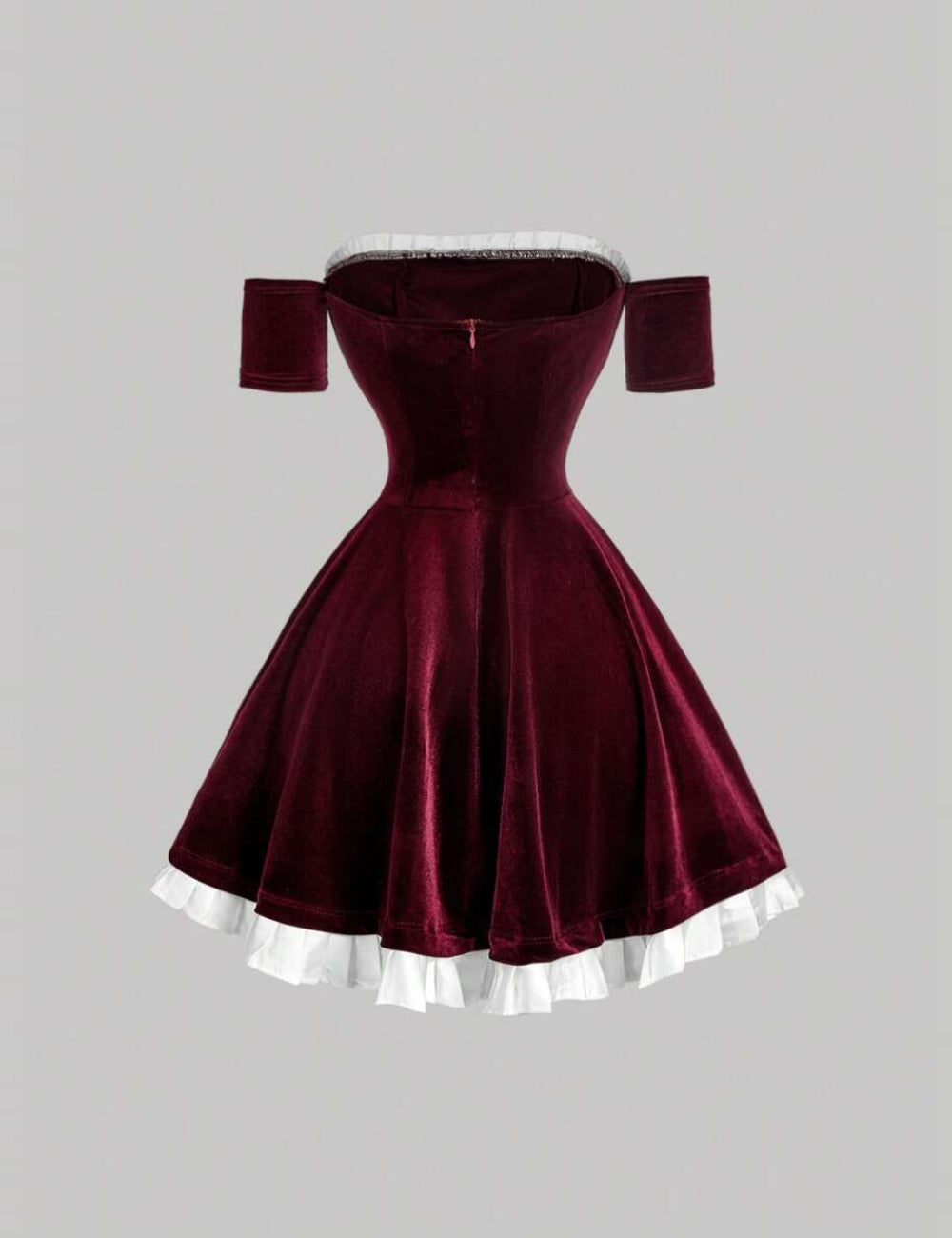 Shein mini ruha, bordó