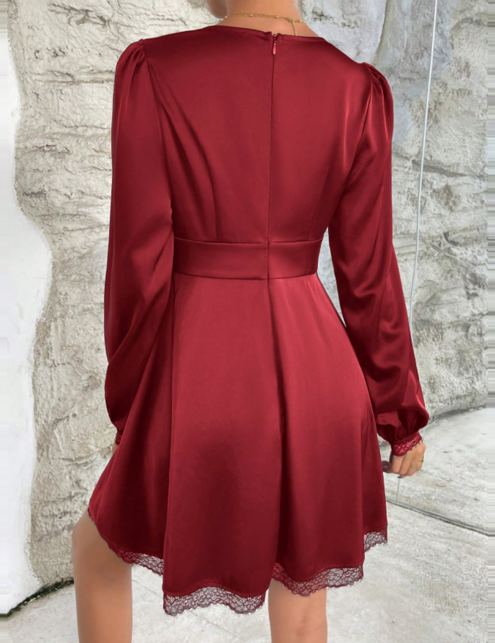 SHEIN mini ruha, bordó