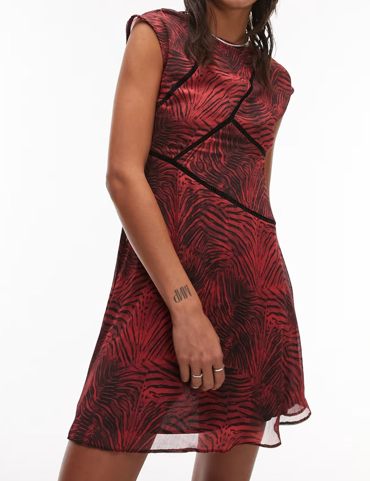 Rochie mini Topshop, mix culori