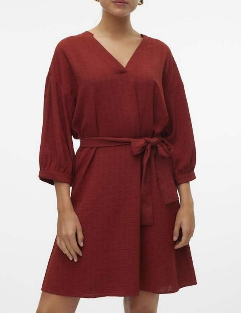 Vero Moda mini ruha, téglavörös