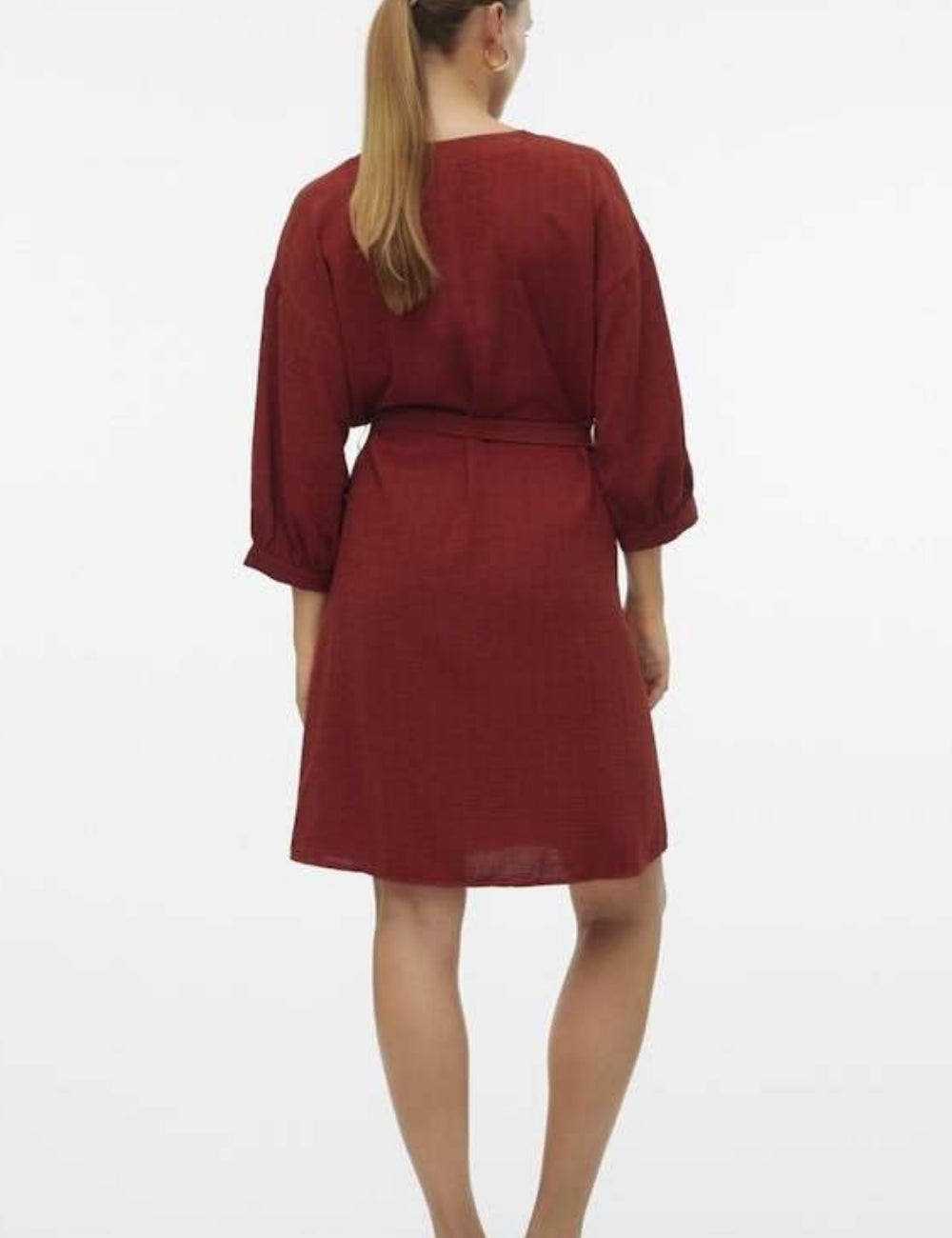 Vero Moda mini ruha, téglavörös