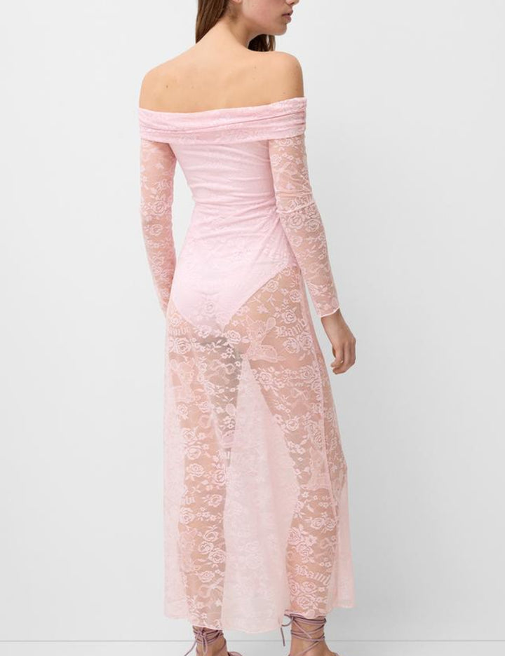 Bershka body ruha, rózsaszín