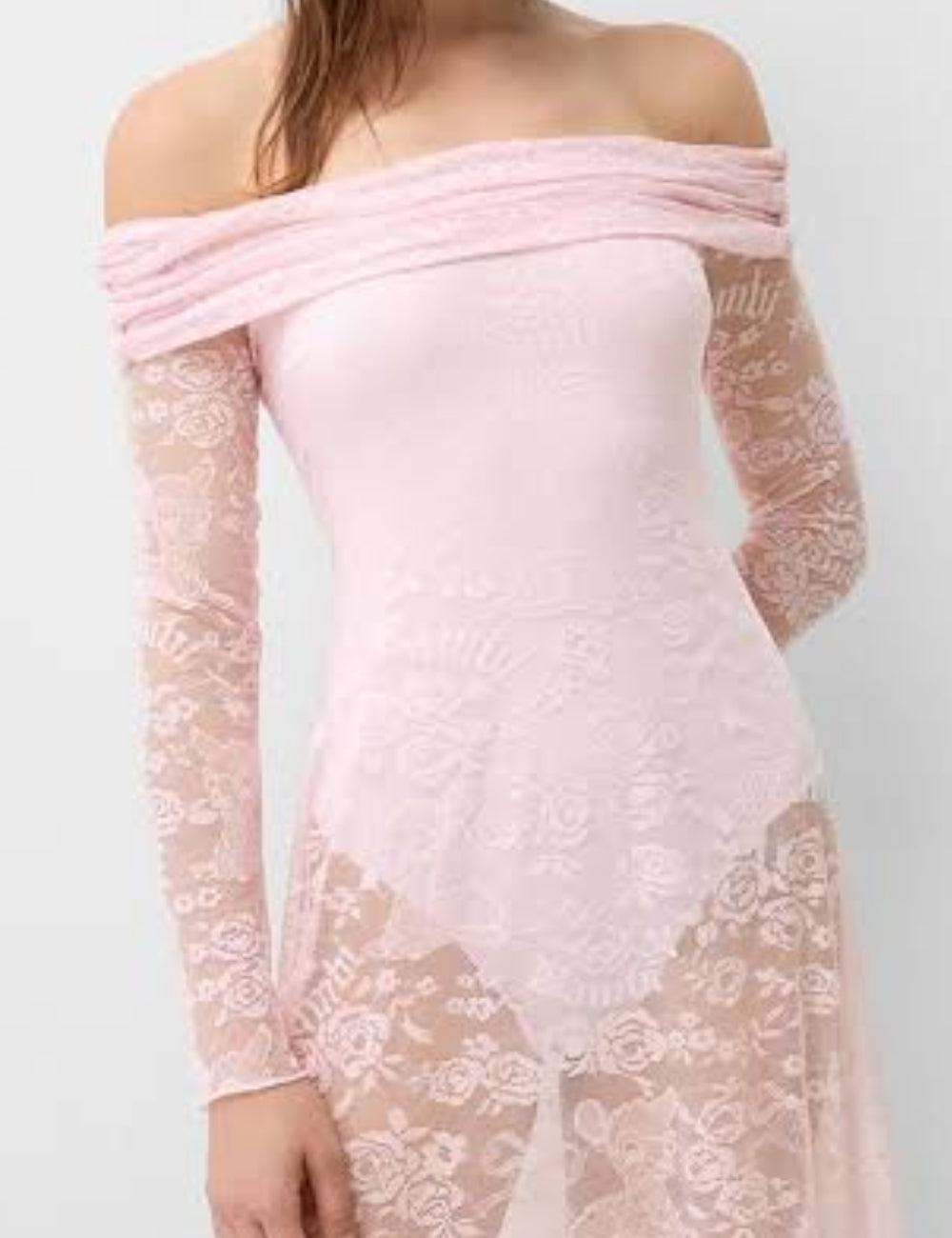 Bershka body ruha, rózsaszín