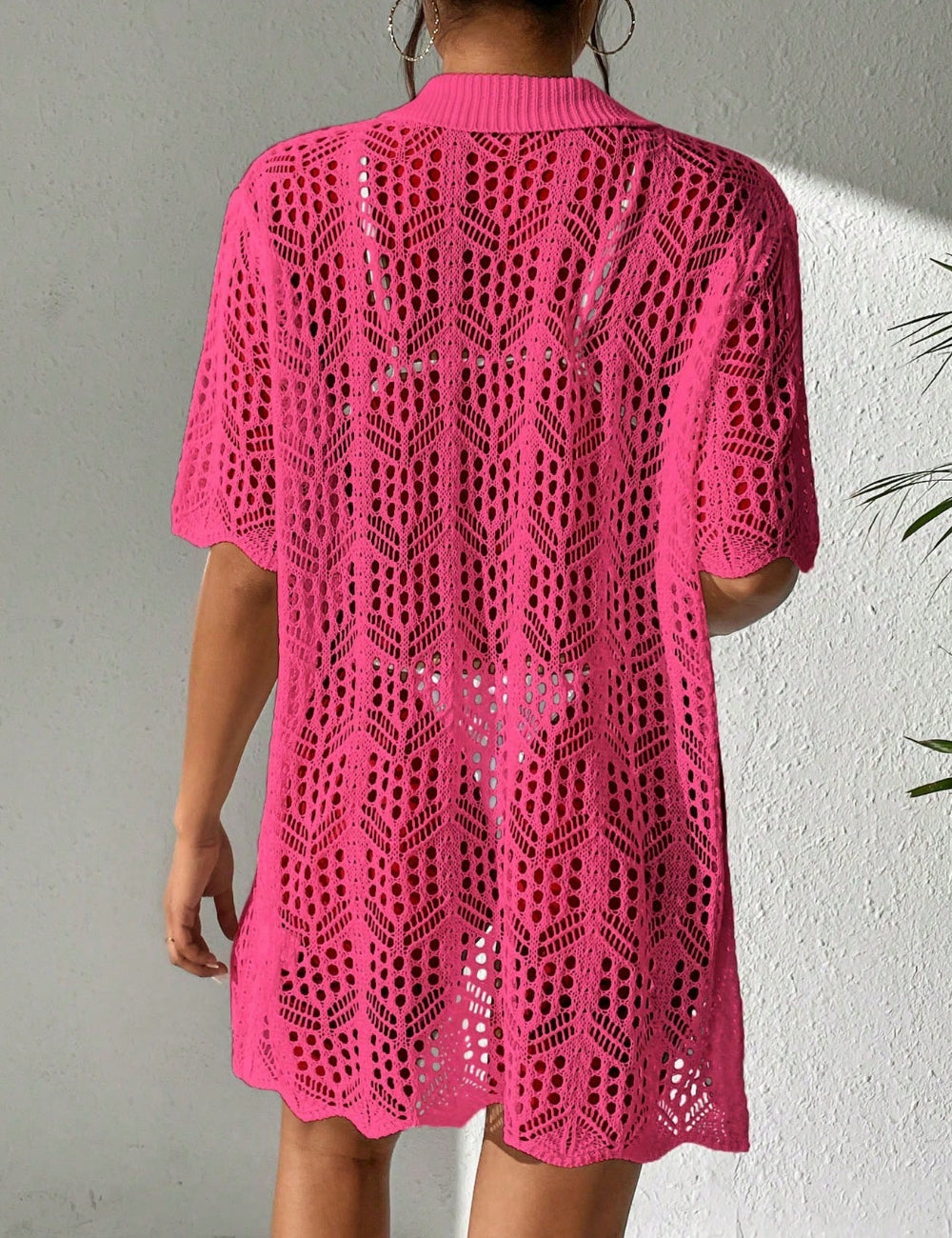 Rochie tip cămașă Shein, roz