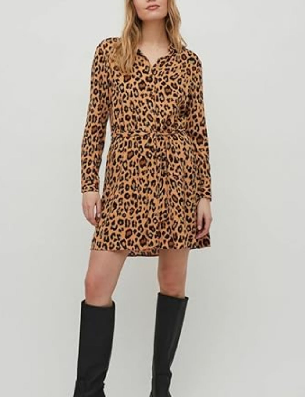 Rochie tip cămașă Vila, mix culori