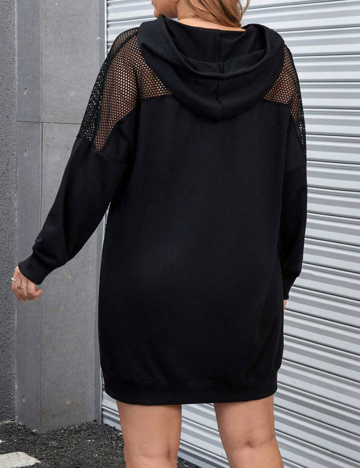 Rochie tip hanorac Shein Curve+, negru