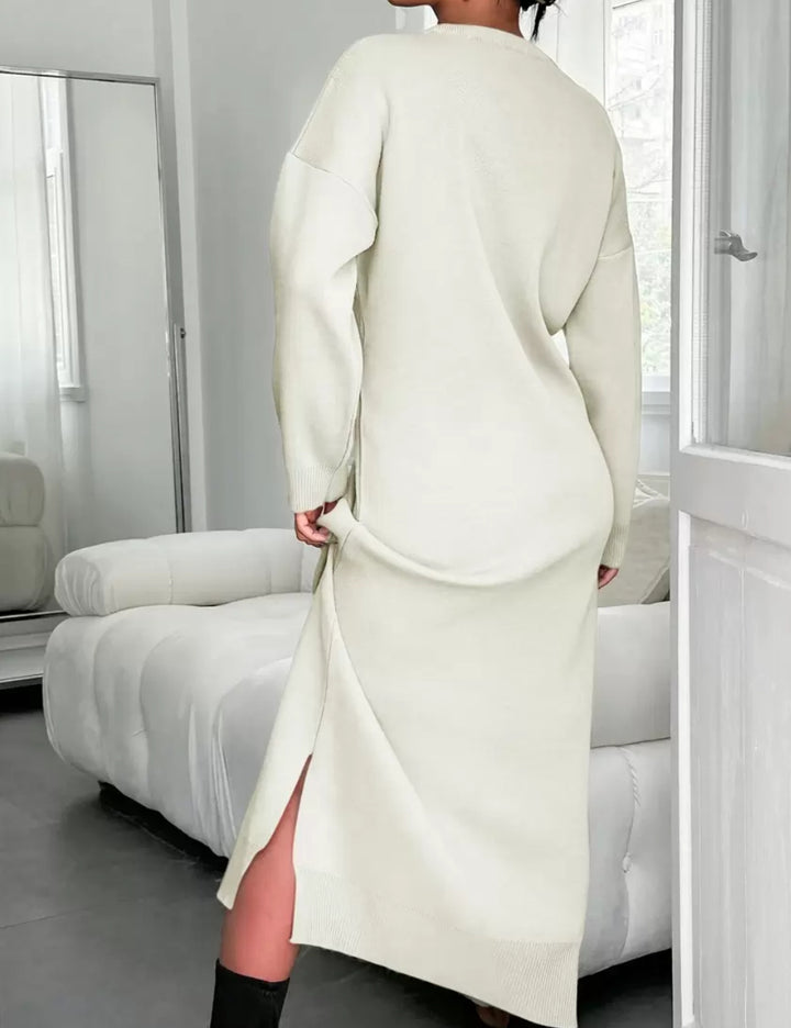 Rochie tricotată Shein, crem