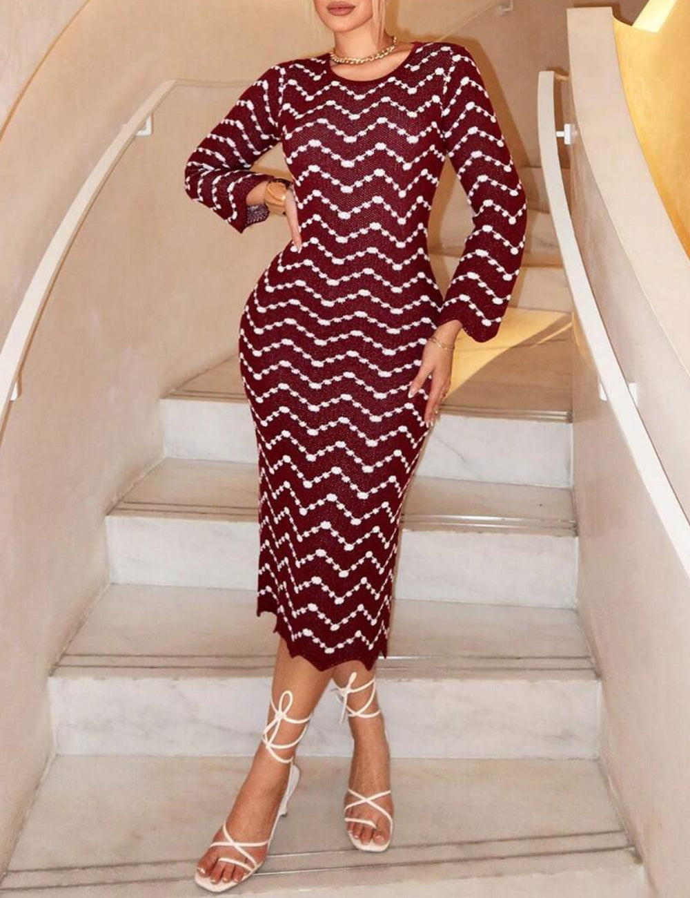 Shein kötött ruha, színes