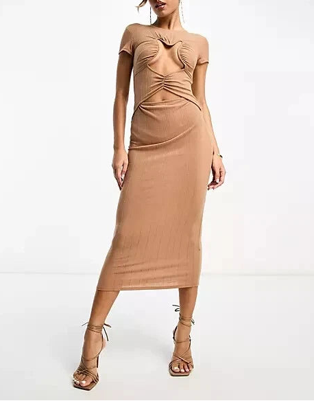 ASOS midi ruha, barna
