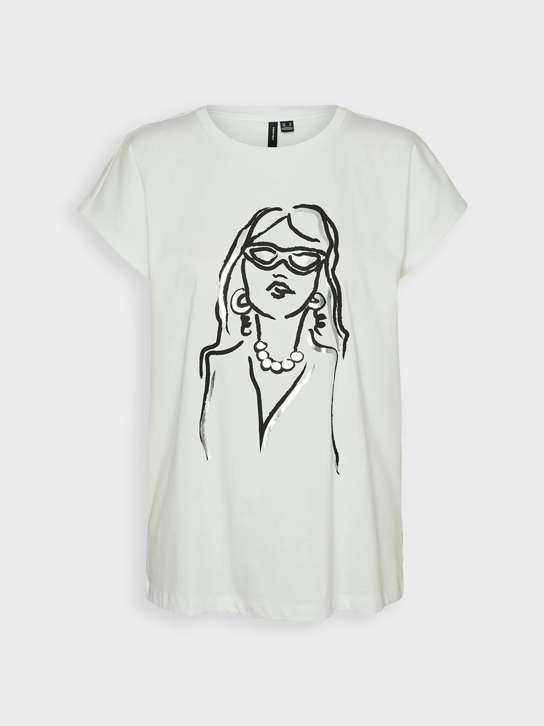VERO MODA póló, fehér