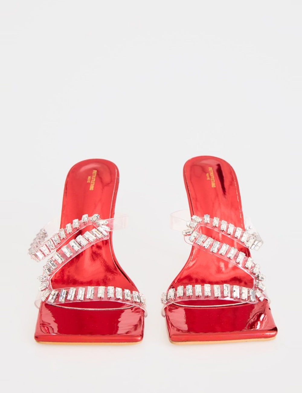 PRETTYLITTLETHING Mules, Red