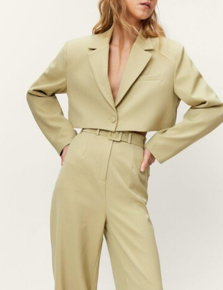 NASTY GAL rövid blézer, zöld