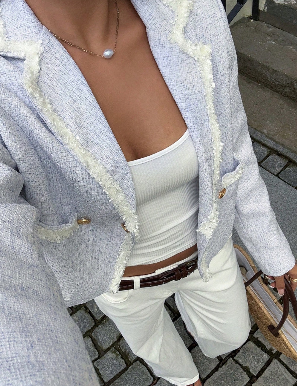 Shein blézer, kék