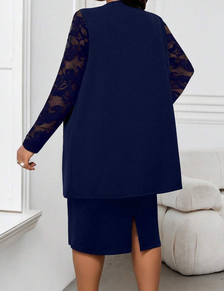 Shein Curve+ kék blézer