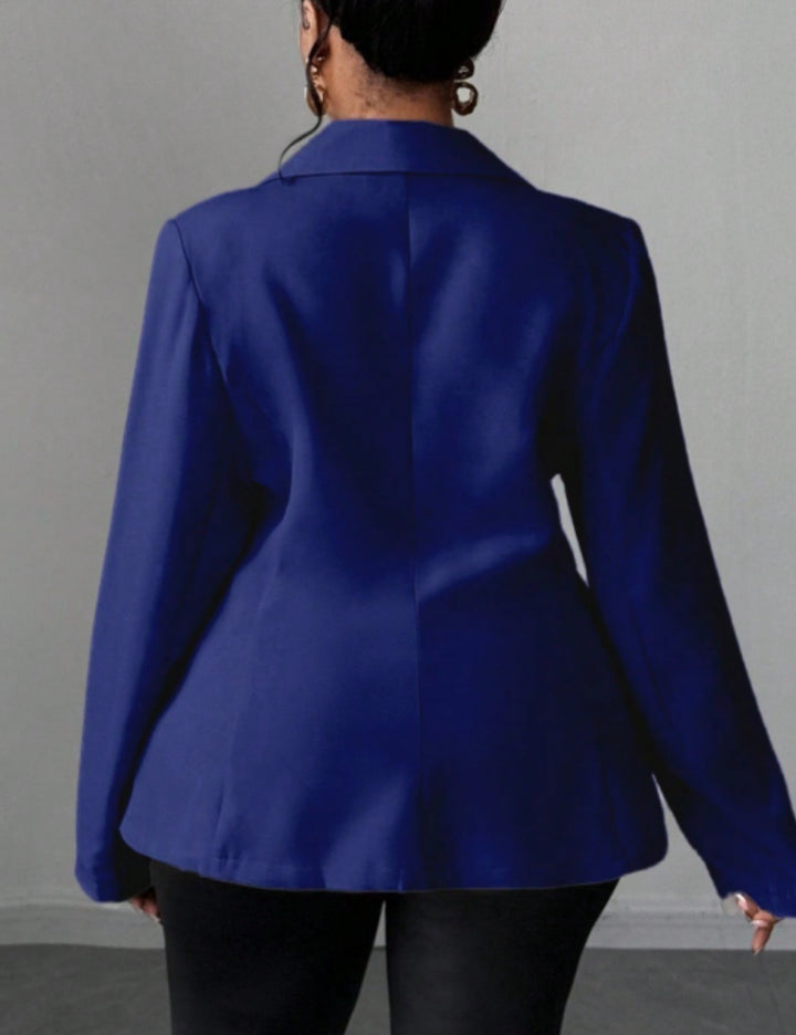 Shein Curve+ blézer, sötétkék
