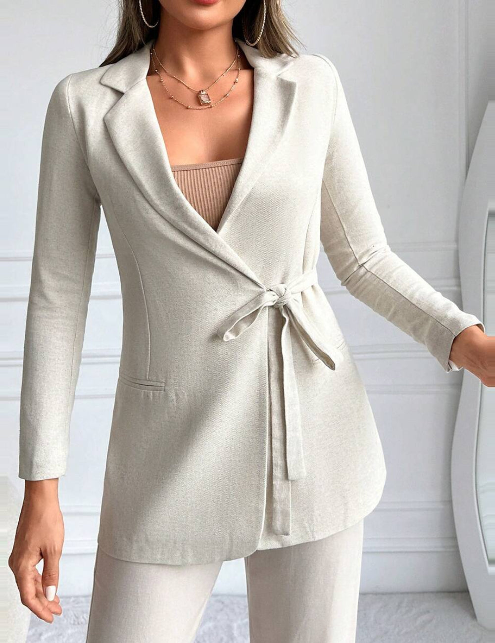 Shein blézer, krém