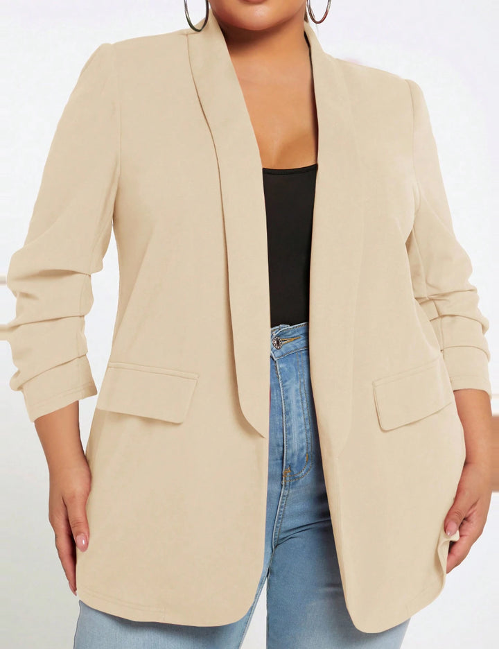 Shein Curve+ zakó, krémszínű