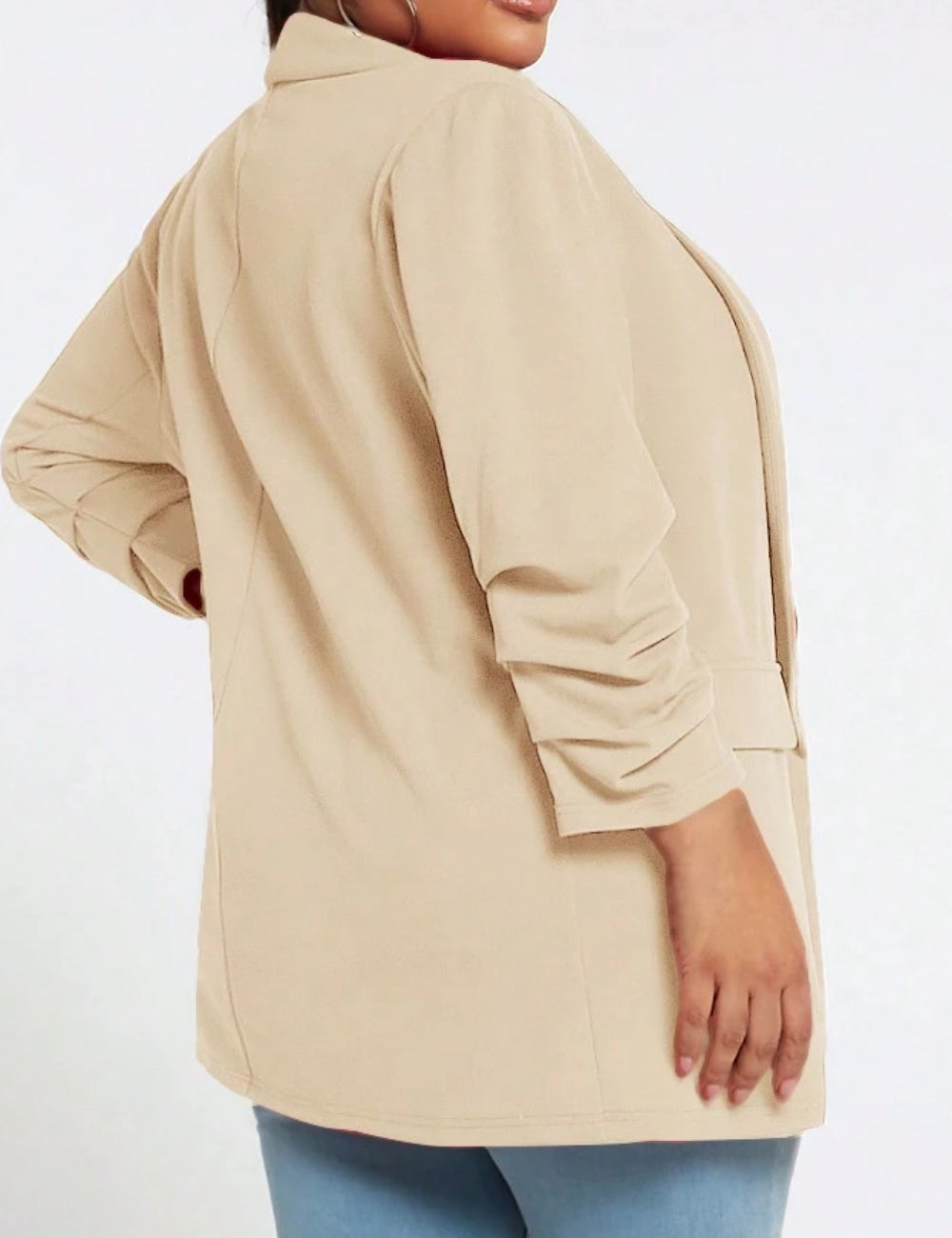 Shein Curve+ zakó, krémszínű